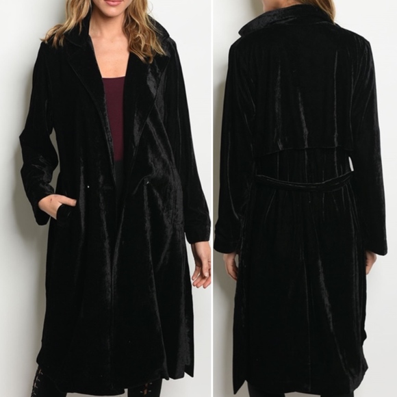 Trend Setter Diva Boutique Jackets & Blazers - Last 1! VELVET TRENCH COAT